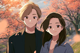 draw personalized anime couples