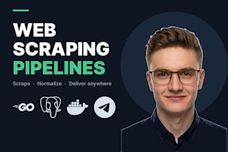 build a web scraper and data pipeline