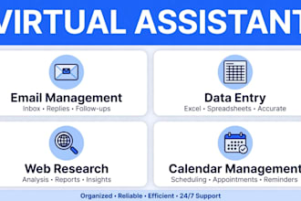 be your VA for data entry email support and web research