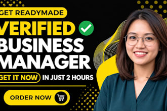 provide fb business manager and unlimited spending limit bm