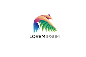 design bird colorful gradient logo