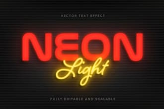 make a custom neon logo, sign, text, icon, glowing effect