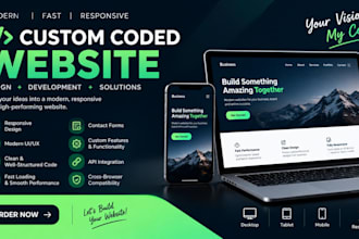 build a responsive custom coded website