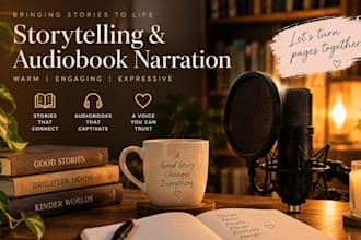 narrate stories with a warm and engaging female voice
