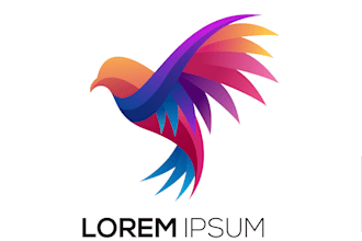 design bird colorful logo