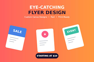 design an eye catching flyer using canva templates