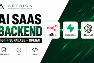build your ai saas backend with n8n, supabase and openai