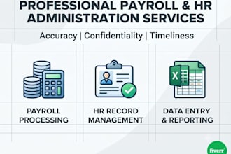 do payroll processing HR administration and excel data entry