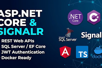 build scalable asp net core web API with signalr and sql server