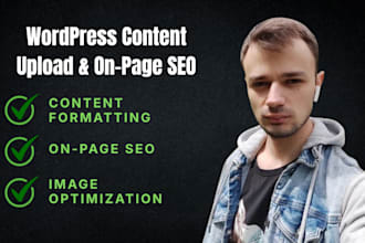 upload and format your article in wordpress with onpage SEO