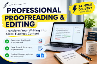 proofread and edit your document for grammar and clarity