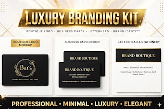 design boutique logo and small business branding kit