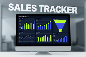 create a custom excel financial model and sales tracker dashboard