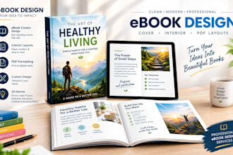 design a professional ebook, ebook cover and PDF layout