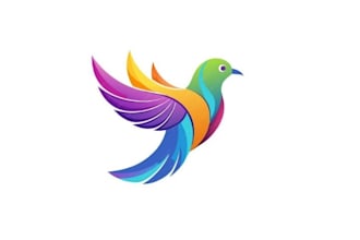 design colorful bird gradient logo