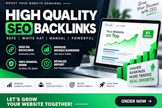build high quality backlinks for powerful off page SEO