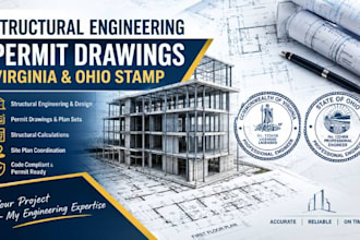 provide structural engineering, permit drawings, virginia and ohio stamp