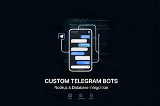 develop a custom telegram bot with nodejs and database