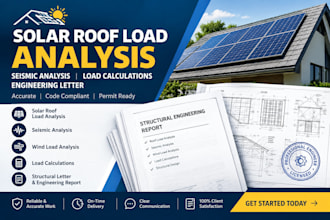 draft engineering letter for permit, solar roof load analysis seismic analysis