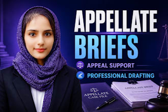 draft appellate briefs, appeal responses, reply briefs and writ petitions