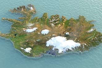 create 3d map terrain, terrain model, topographic maps and shaded relief maps