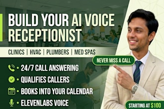 build an ai voice receptionist for clinics hvac plumbers and med spas