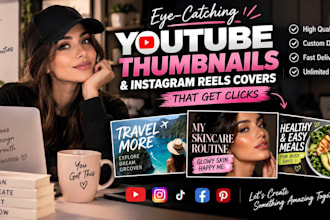 design a youtube thumbnail or instagram reels cover