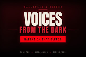 record a scary, evil halloween character voice over