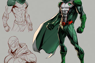 superhero comic book art and illustration