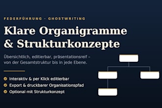 create a clear org chart and structure concept for your organization