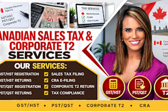 register and file canadian provincial sales tax gst hst qst pst, corporate t2