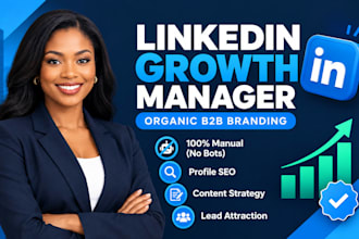manage organic linkedin growth personal branding and b2b content