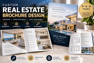 design a professional real estate property brochure