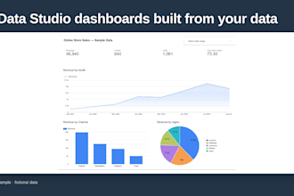 build a looker studio or data studio dashboard from your sheets or ga4 data