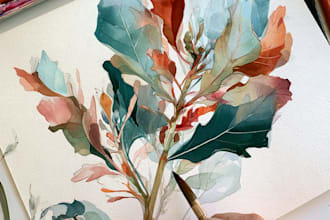 paint watercolor flowers and botanical illustrations