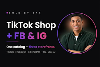 set up tiktok shop, facebook shop, instagram shop for your store