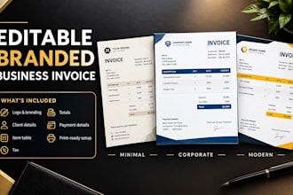 design printable invoice template custom excel canva invoice letterhead design