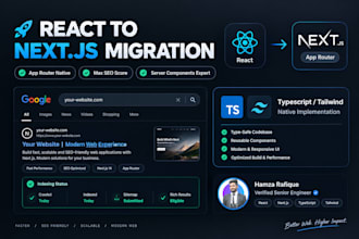 migrate your react website to nextjs app router for optimal SEO