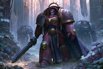 drawing a warhammer 40k character art