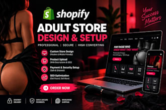 design 7 figure adult shopify store adult toy store lingerie website
