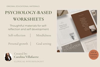 create worksheets for self reflection and personal growth