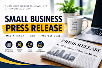 do small business press release writing for launches PR and online visibility
