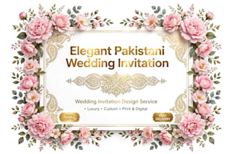 design elegant pakistani wedding invitation cards