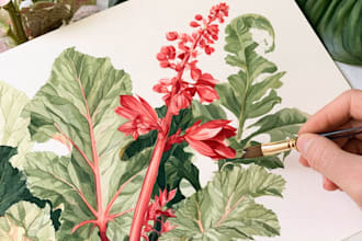 a watercolor botanical illustration