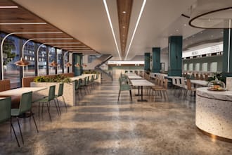 design and render restaurant and coffee shop interiors