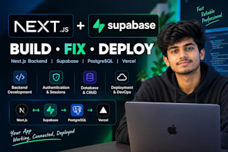 build fix and deploy your nextjs backend with supabase