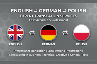 translate english, german and polish documents