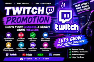 promote your twitch channel with organic twitch viewers and stream growth