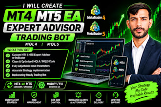 code a powerful expert advisor eas for mt4 mt5 trading bot