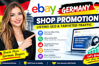 do german ebay shop promotion, german ebay traffic, german ebay listing seo